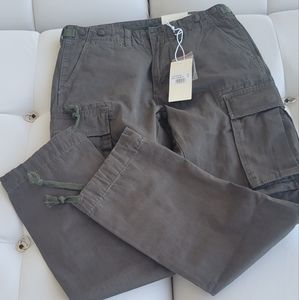 Cargo pants nice cotton fabric ash Green